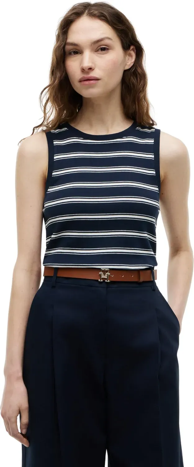 Tommy Hilfiger Multistripe Tank Top WW0WW50025 canotta donna blu