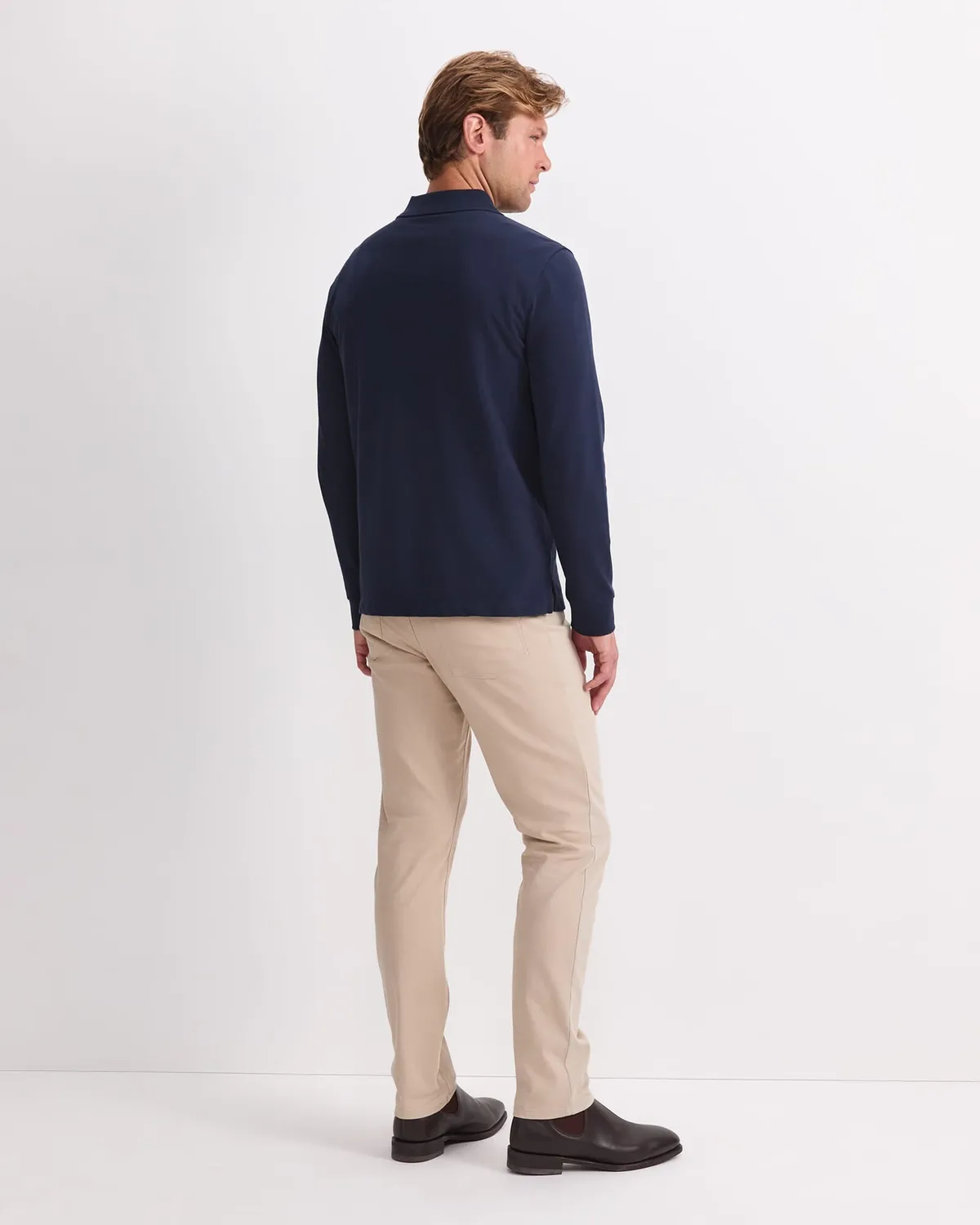 Sportscraft SC Pique polo uomo manica lunga cotone
