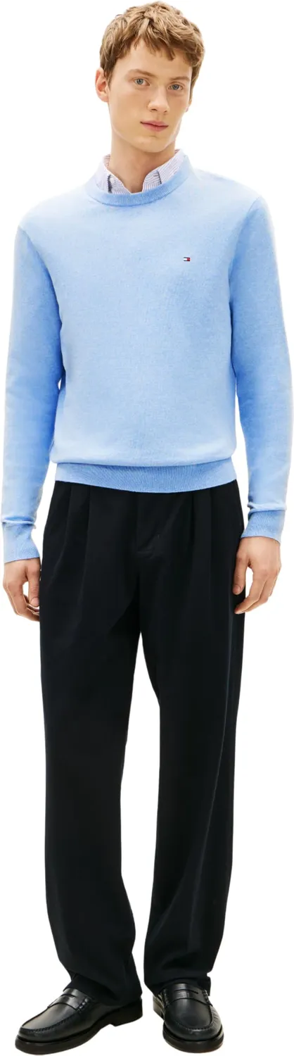 Tommy Hilfiger Maglione Uomo Girocollo L Blu Vessel Blue
