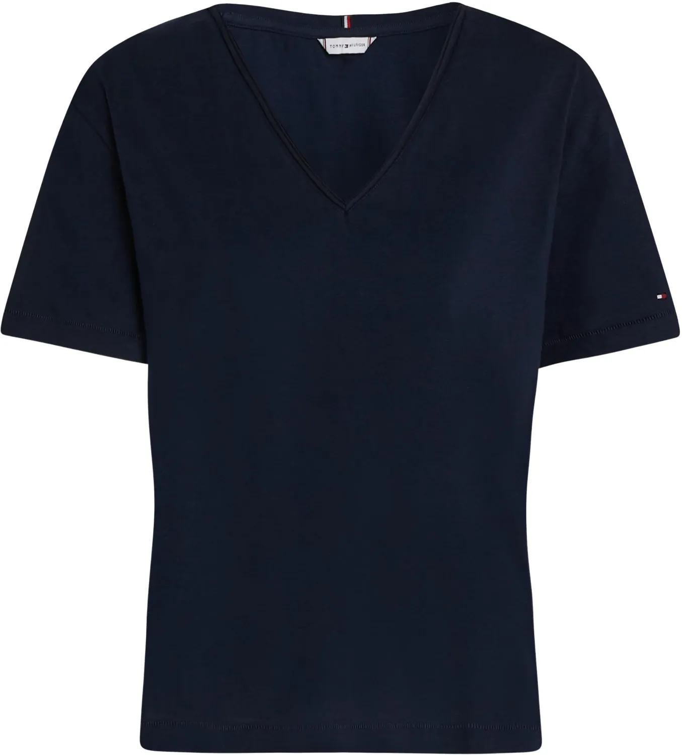 Tommy Hilfiger Maglietta Donna L Blu Navy Maniche Corte