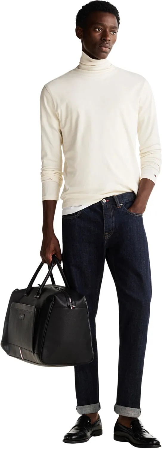 Tommy Hilfiger Pullover Collo Alto Maglione Uomo Blu