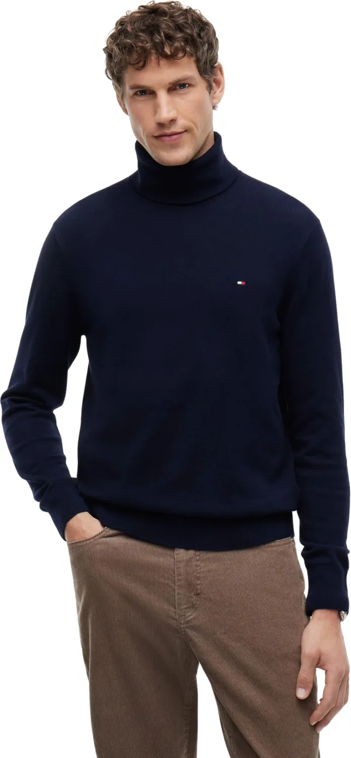 Tommy Hilfiger MW0MW28048 maglione uomo collo alto blu