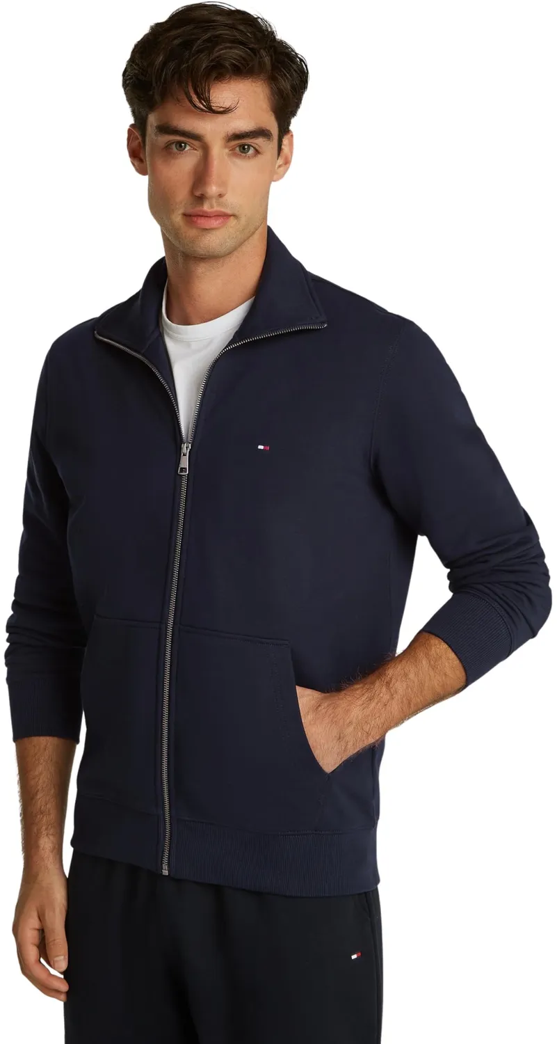 Tommy Hilfiger Essential Terry MW0MW38084 felpa zip grigia