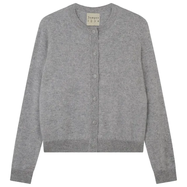 Jumper 1234 Brushed Cardigan cashmere grigio spazzolato