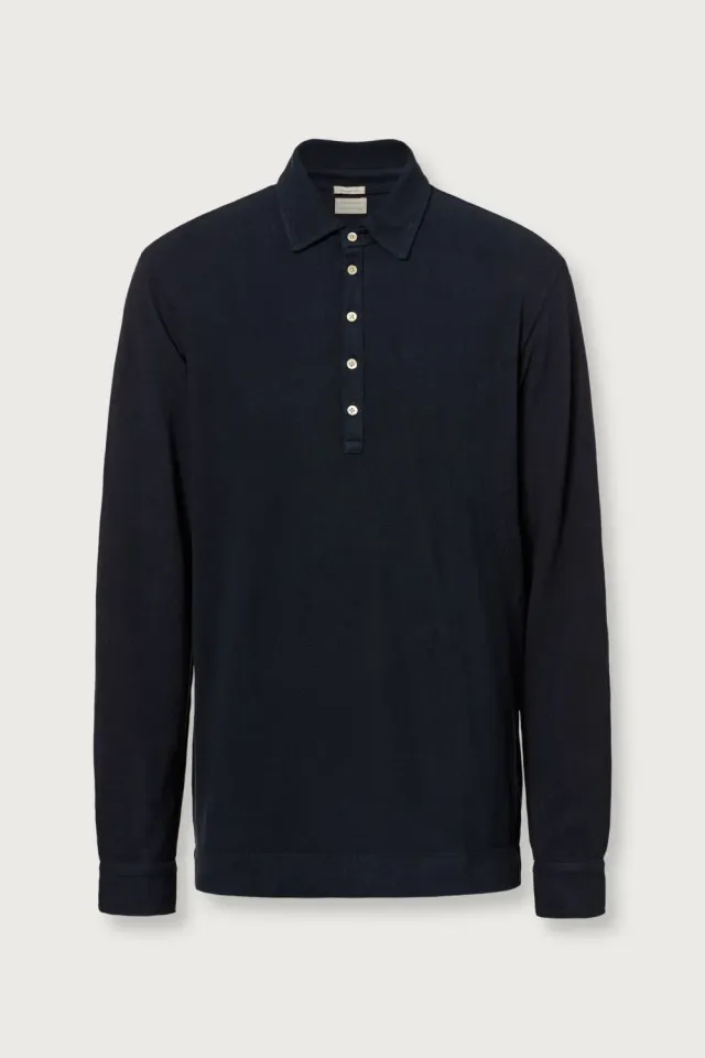 Massimo Alba Raya polo uomo blu scuro cashmere