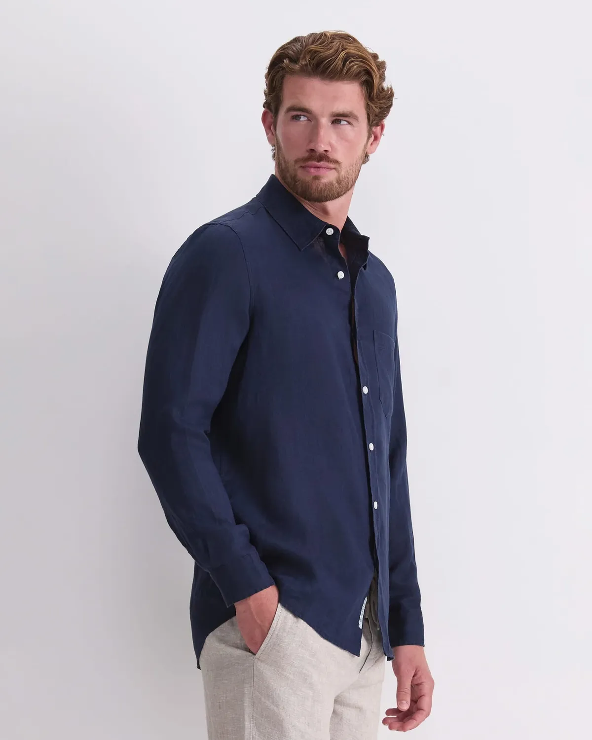 Sportscraft Long Sleeve Linen camicia lino manica lunga fresca