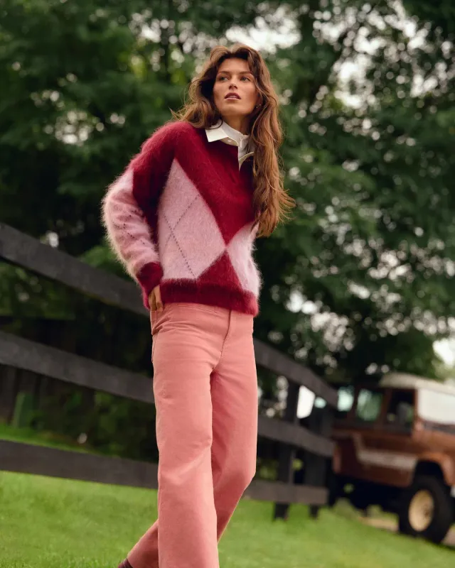 Sportscraft Tatiana Mohair Argyle maglione donna a rombi