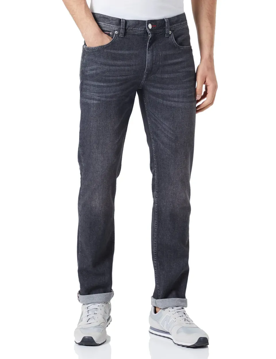 Tommy Hilfiger Milo Denton jeans uomo dritto nero