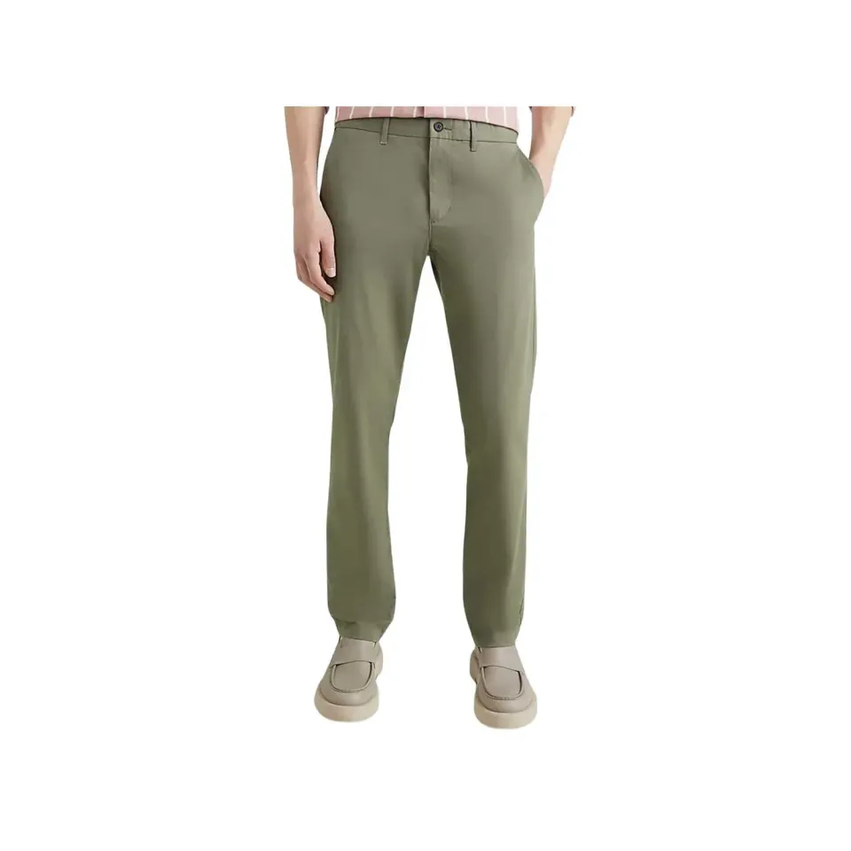 Tommy Denton 1985 Pima Cotton chino uomo verde New Basil