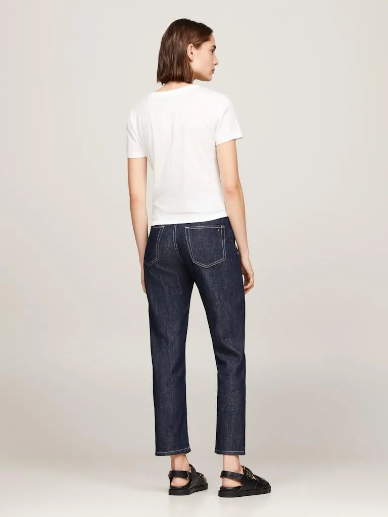 Tommy Hilfiger Slim Fit t-shirt donna XXS bianco cotone