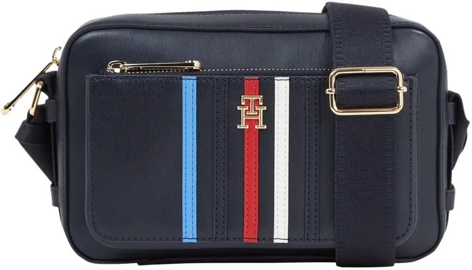Tommy Hilfiger Iconic Camera Bag Pelle Sintetica Blu Space Blue