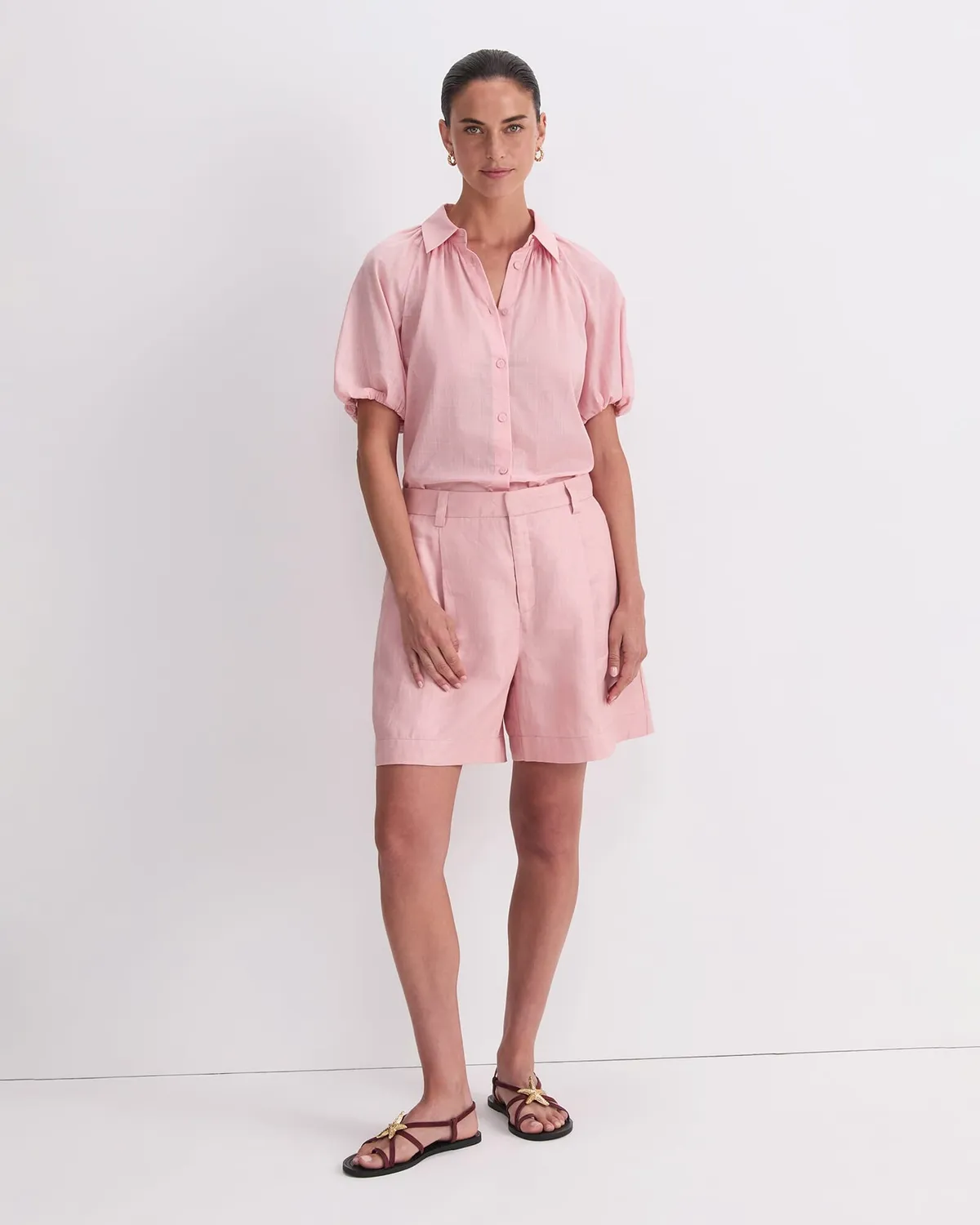 Sportscraft Jamie Linen shorts donna lino