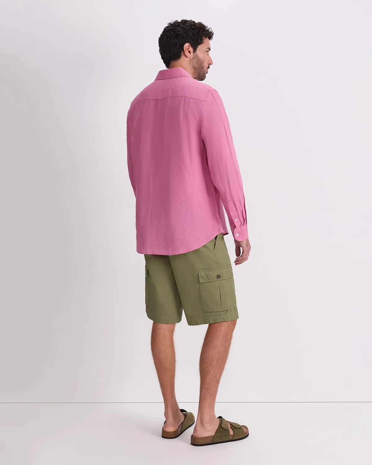 Sportscraft Delave camicia lino uomo manica lunga regolare
