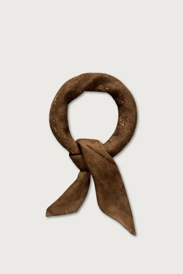 Massimo Alba Bandana bandana cashmere seta brown