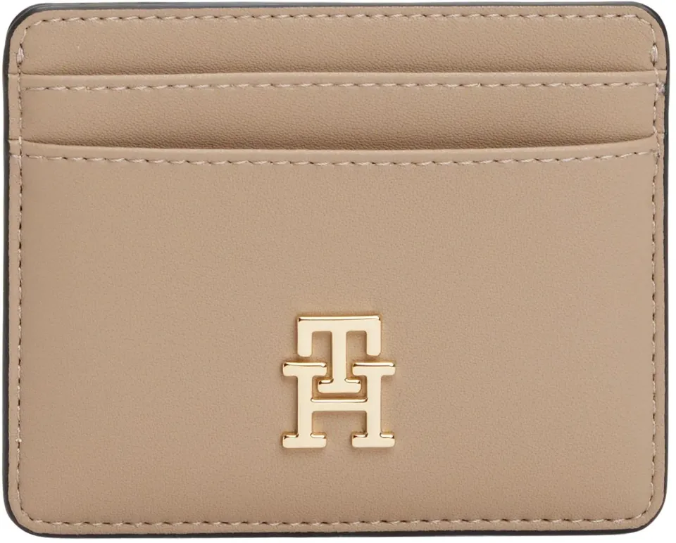 Tommy Hilfiger Feminine Logo Porta Carte Donna Beige