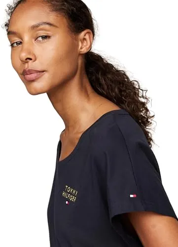 Tommy Hilfiger Gold Embroidery t-shirt donna cotone taglia S