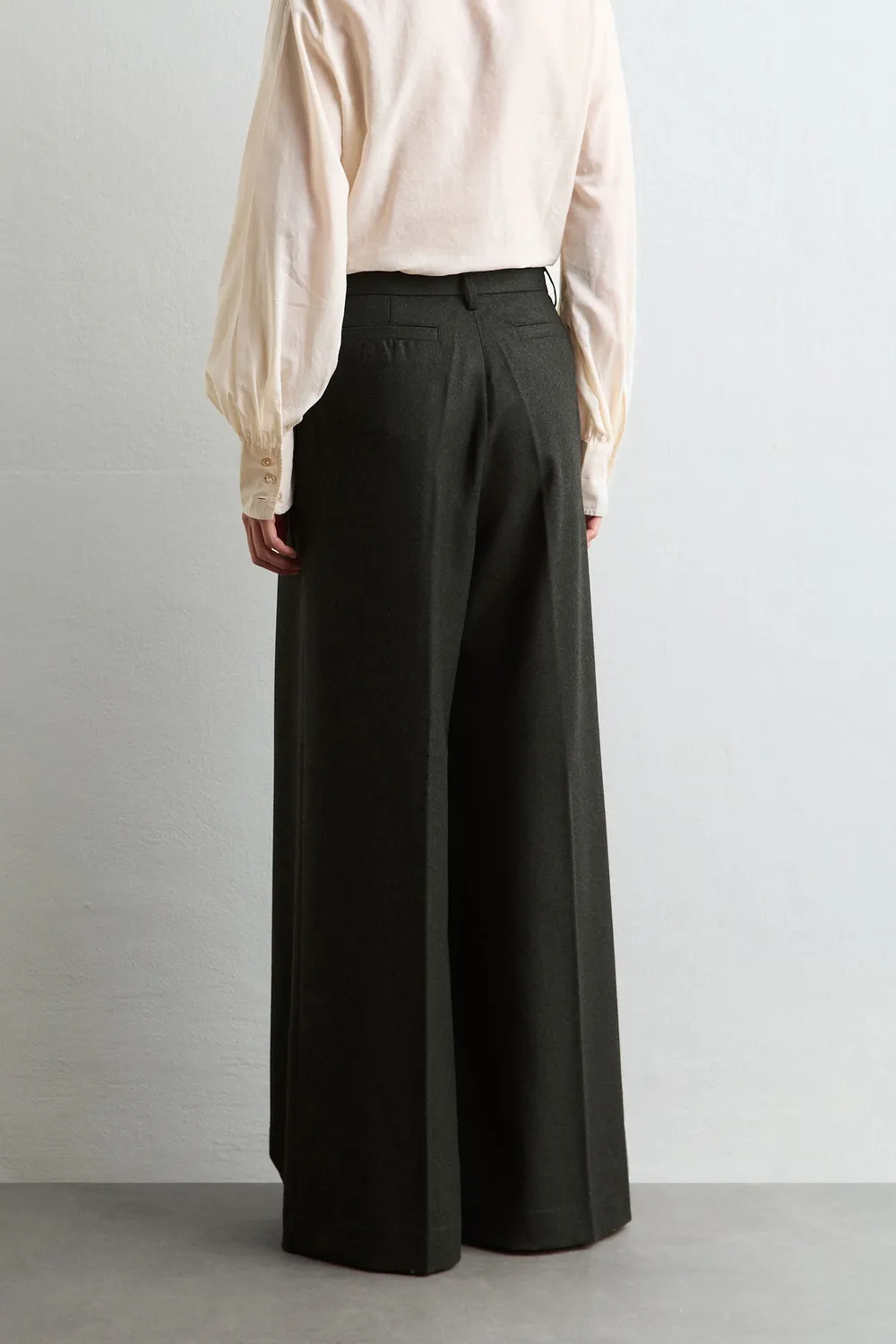Massimo Alba Karly pantaloni donna dark green lana
