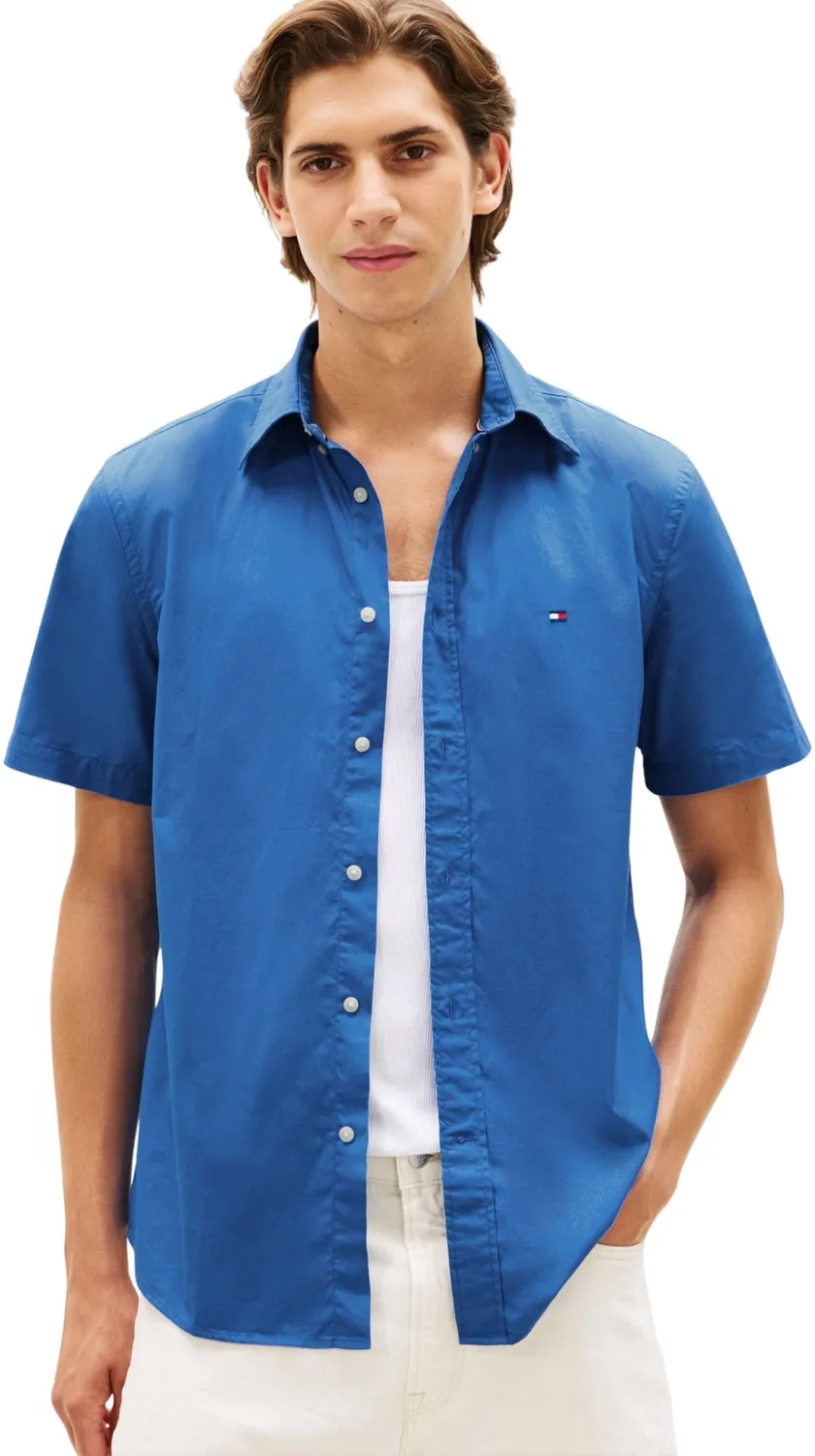 Tommy Hilfiger Flex Poplin Shirt MW0MW42630 Camicia Uomo L