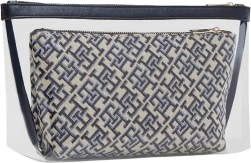 Tommy Hilfiger Icon Beauty Case Blue Mono Set 2 Pezzi
