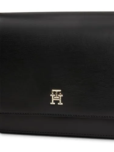Tommy Hilfiger Borsa a Spalla Nera Tracolla Regolabile