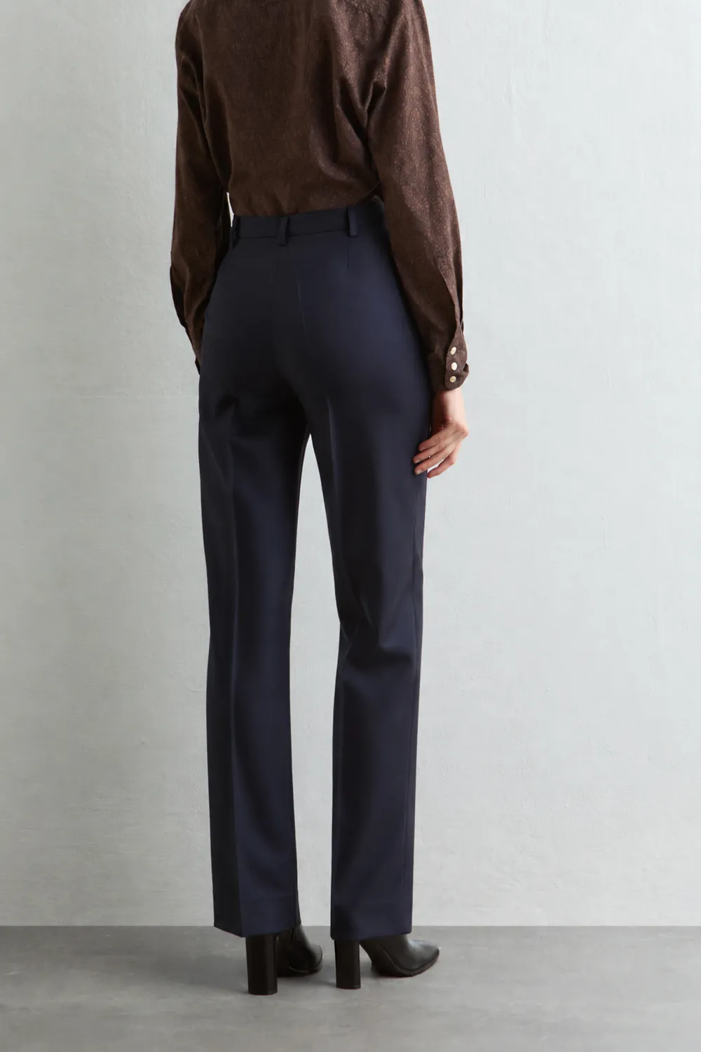 Massimo Alba Illinois pantaloni donna blu lana vergine