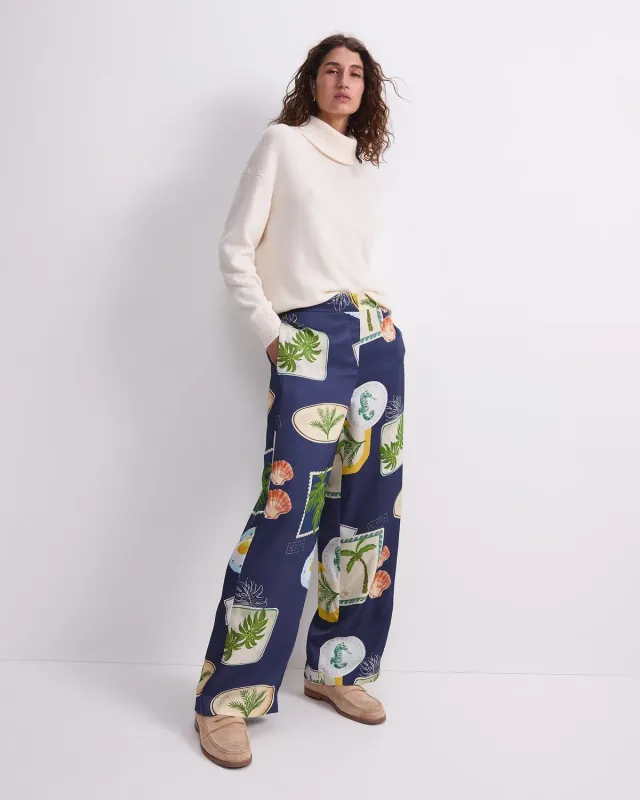 Sportscraft Piper Print pantalone palazzo fantasia elastico