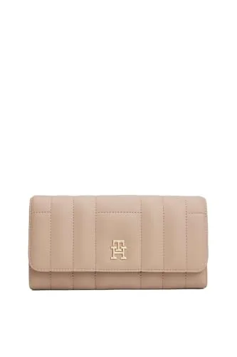 Tommy Hilfiger Feminine Flap portafogli donna beige grande