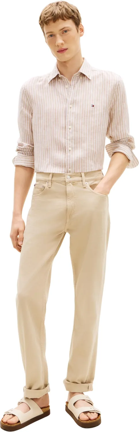 Tommy Hilfiger Linen Bengal Stripe MW0MW42400 camicia lino uomo blu