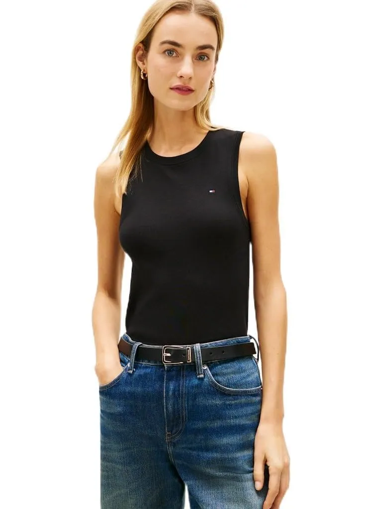 Tommy Hilfiger Slim Cody WW0WW47806 canotta donna cotone nera