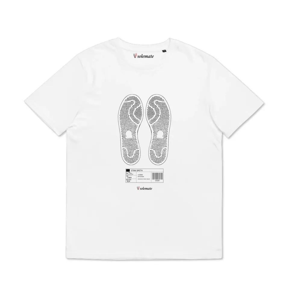 Solemate Stan Smith Footprints maglietta bianca cotone