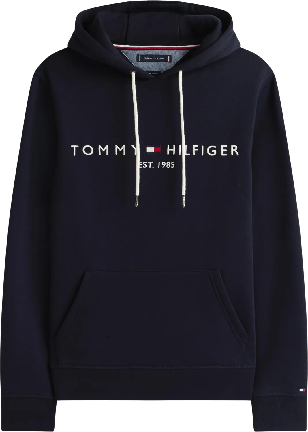 Tommy Hilfiger Core Tommy Logo felpa cappuccio uomo nera