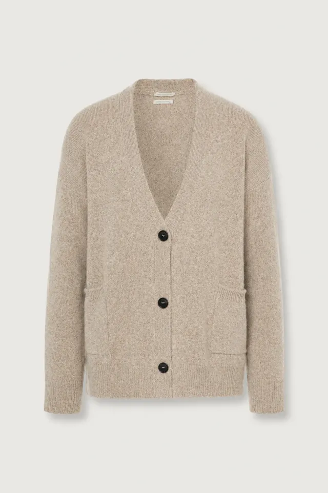 Massimo Alba Blanca cardigan donna pearl grey alpaca