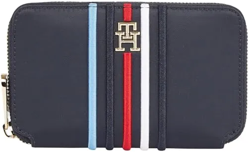Tommy Hilfiger Portafoglio Donna Blu Space Blue con cerniera