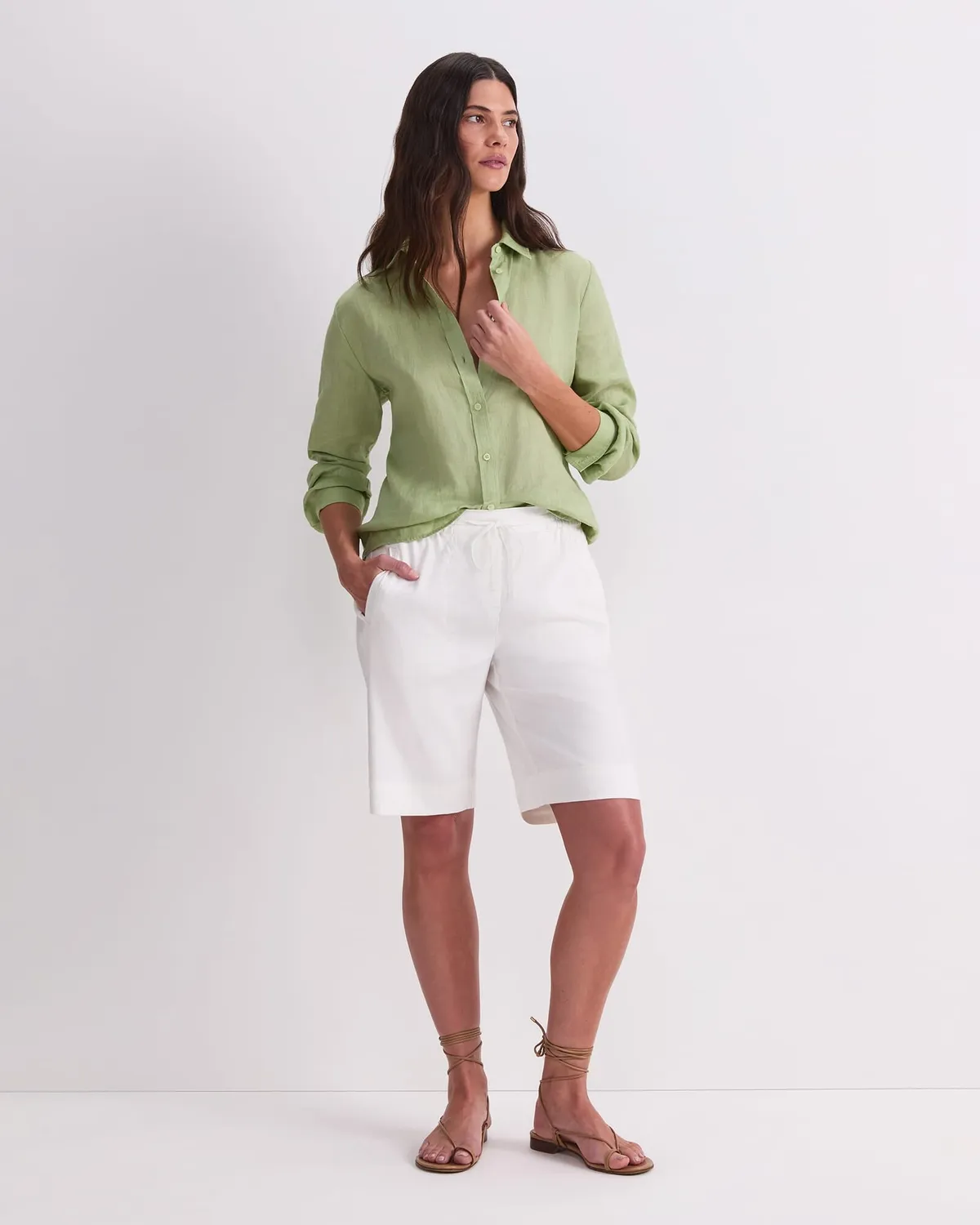 Sportscraft Dahlia Linen camicia lino manica lunga