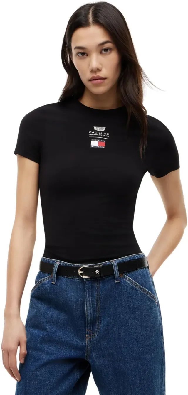 Tommy Hilfiger TH X CF1 Logo Fitted Tee t-shirt donna taglia L