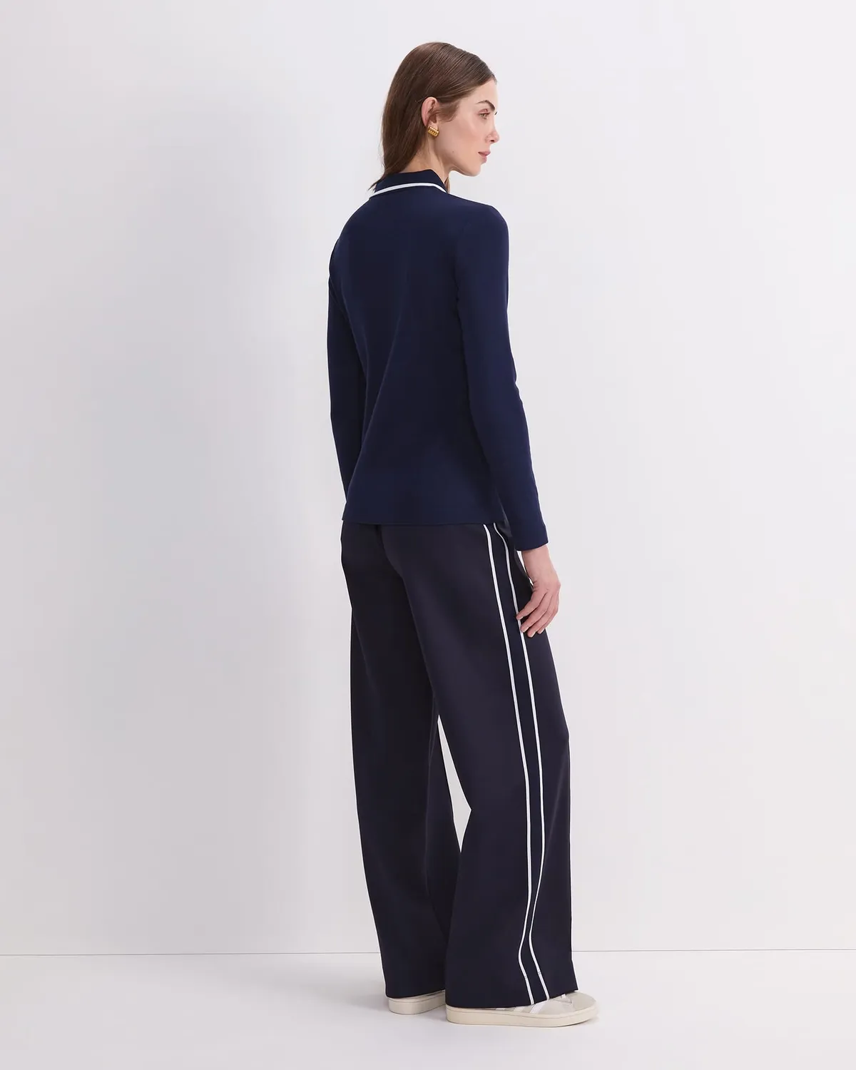 Sportscraft Lucy top cotone donna zip collo aderente