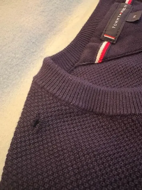 Tommy Hilfiger Essential maglione uomo blu Desert Sky