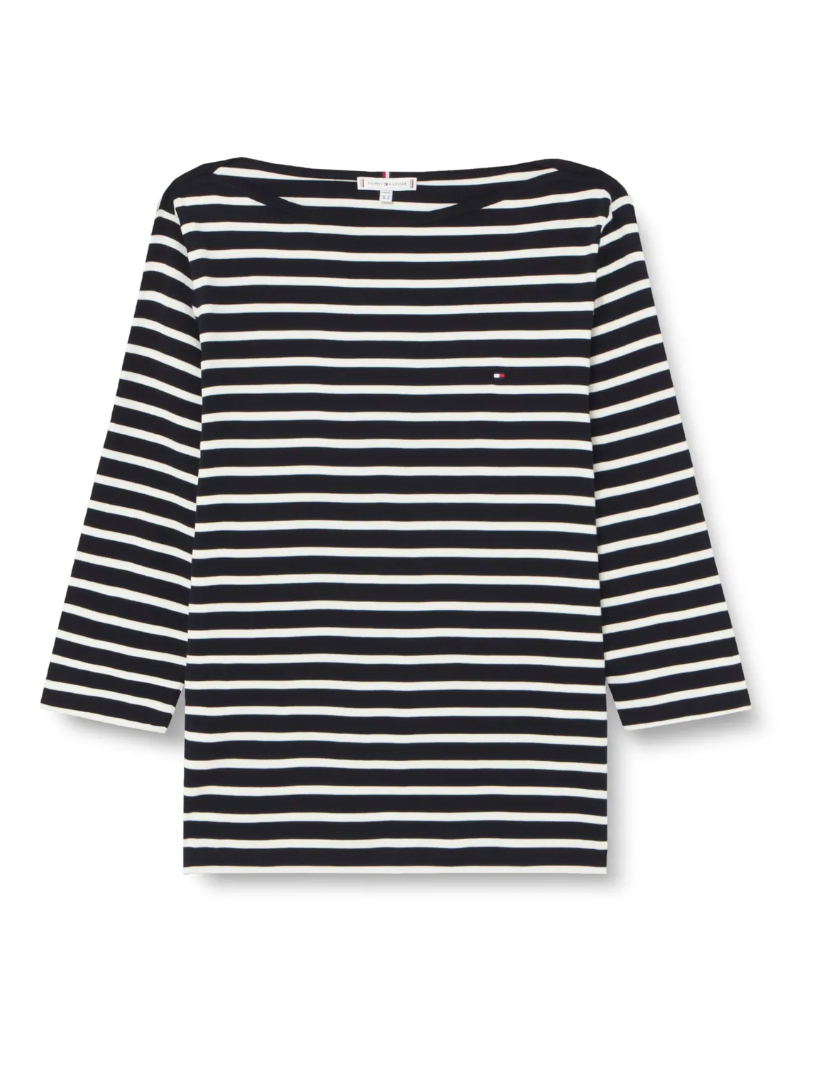 Tommy Hilfiger maglia donna maniche lunghe bianca 46 righe