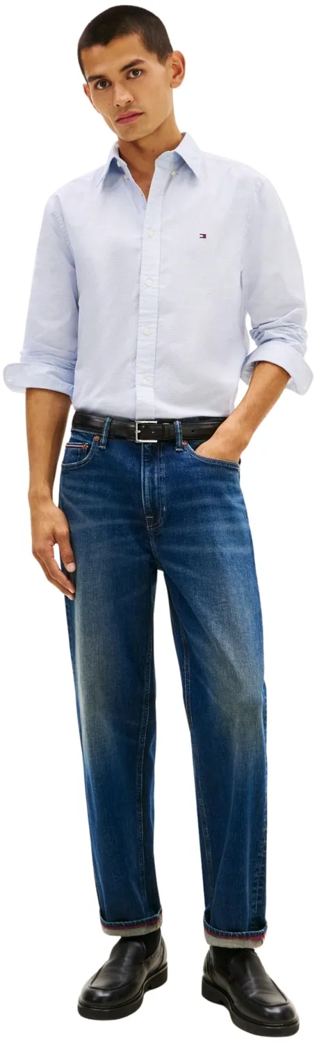 Tommy Hilfiger Flex Poplin camicia uomo XL blu