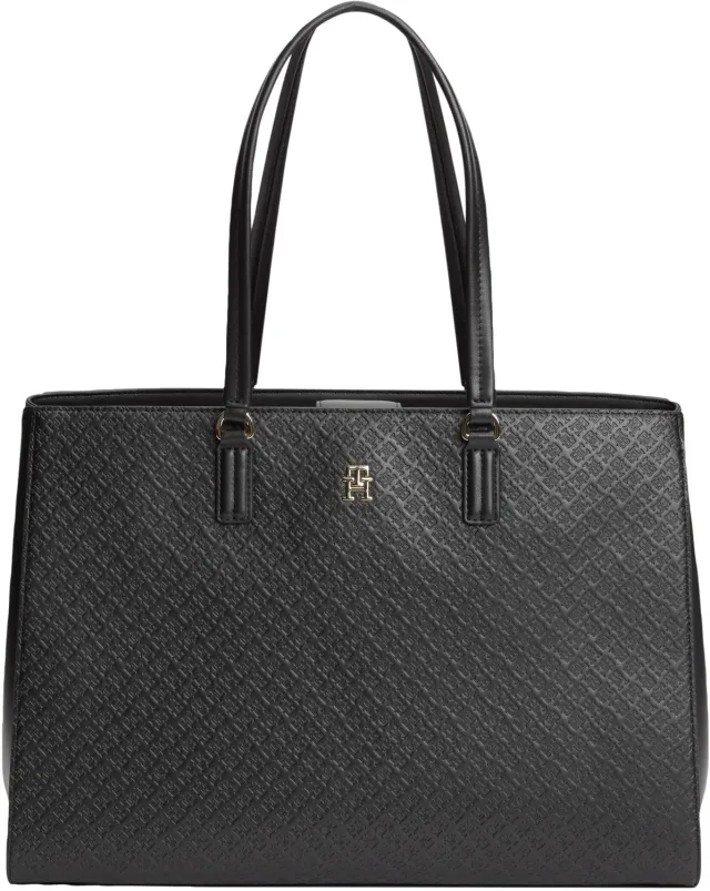Tommy Hilfiger Daily tote donna monogramma nero unica