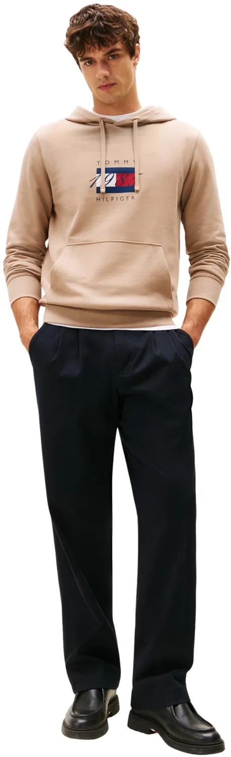 Tommy Hilfiger Linear Flag MW0MW41332 felpa cappuccio nera M