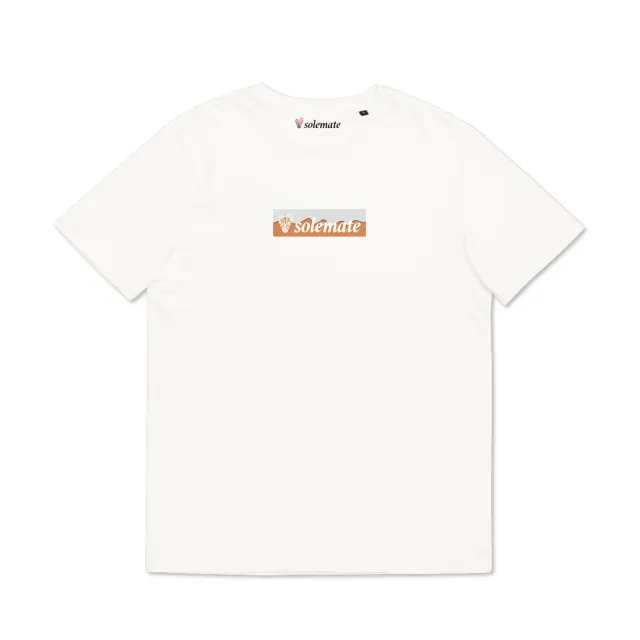 Solemate Wave Monarch Box Logo maglietta off white cotone bio