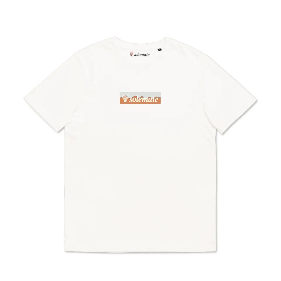 Solemate Wave Monarch Box Logo maglietta off white cotone bio