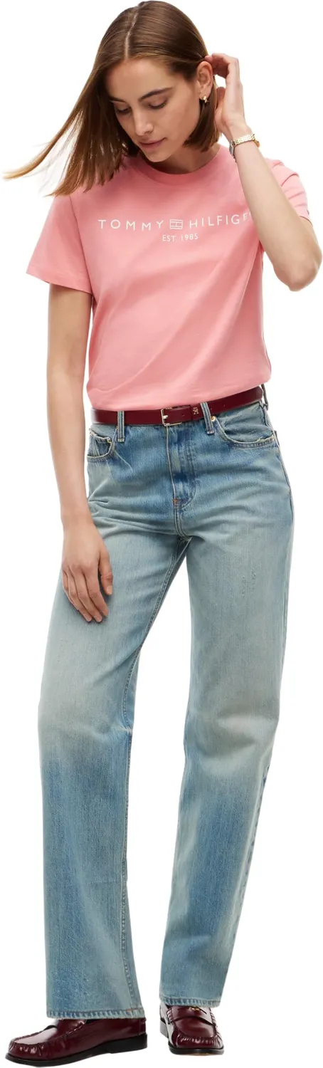 Tommy Hilfiger Corp Logo maglietta rosa L