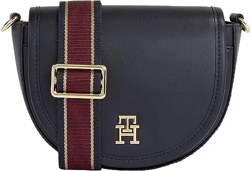 Tommy Hilfiger Saddle Bag Tracolla Donna Piccola Nera