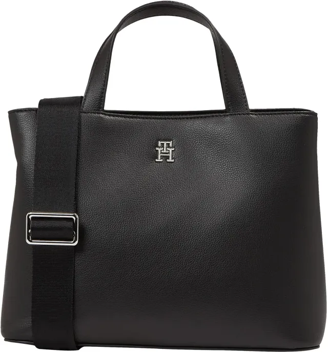 Tommy Hilfiger TH Essential Satchel AW0AW15721 Borsa Donna Nero