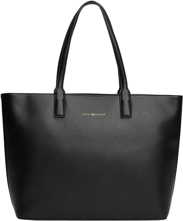 Tommy Hilfiger Logotape Tote Bag Donna Zip Nera