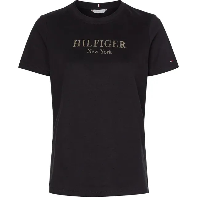 Tommy Hilfiger Reg Foil Hilfiger top donna maniche corte XS
