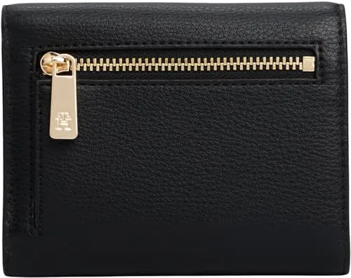 Tommy Hilfiger Flag Trifold Portafoglio Nero 12x9 cm