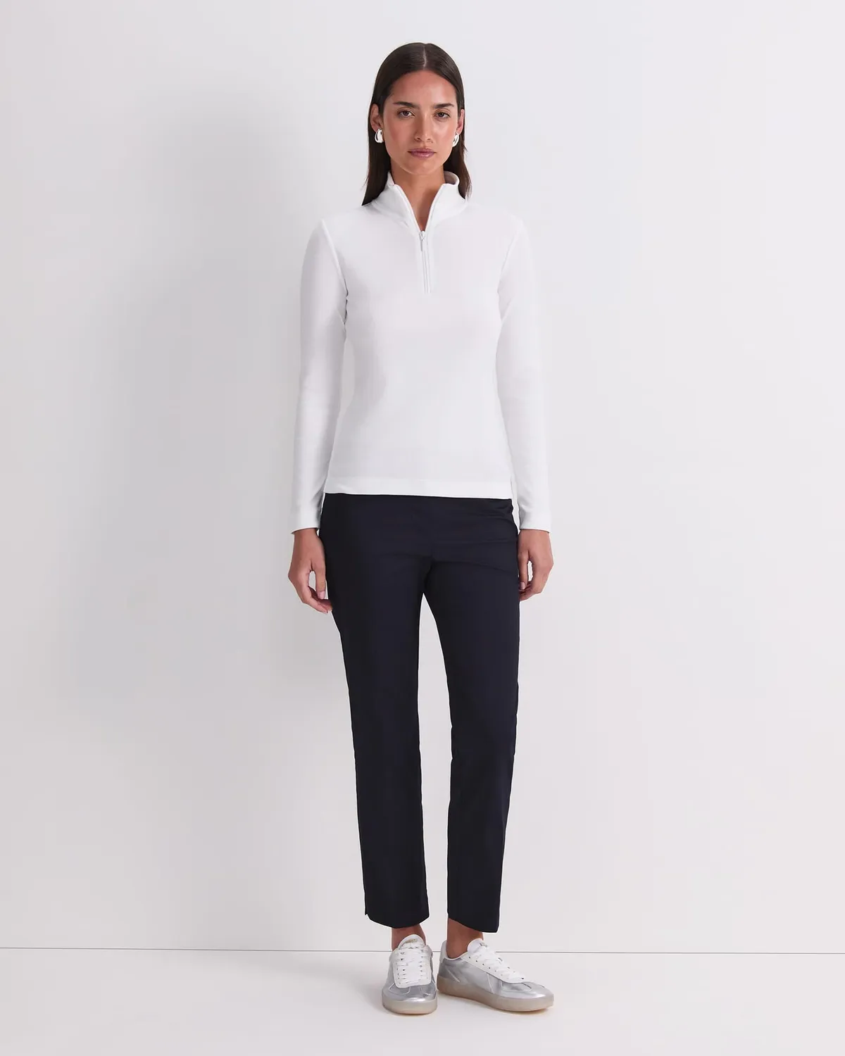 Sportscraft Lucy Zip Funnel Neck maglia collo zip cammello